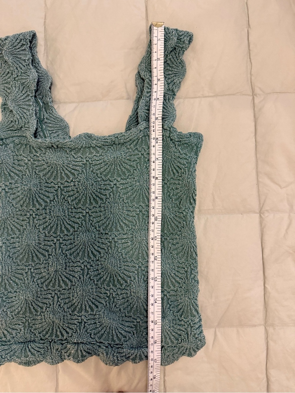 Free People Intimately Love Letter Cami Sage Green Floral Jacquard Tank XS/S - Picture 9 of 10